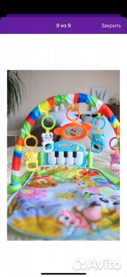 Развивающий коврик игровой с пианино