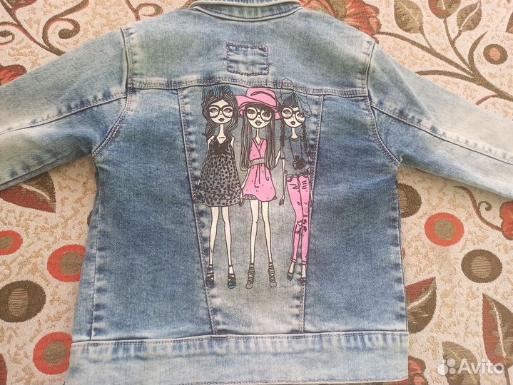 Джинсовая куртка на девочку