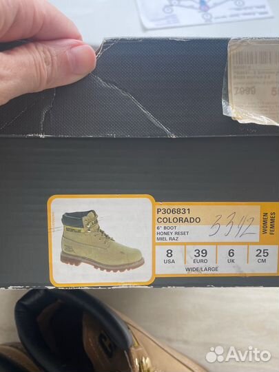 Ботинки женские caterpillar 39