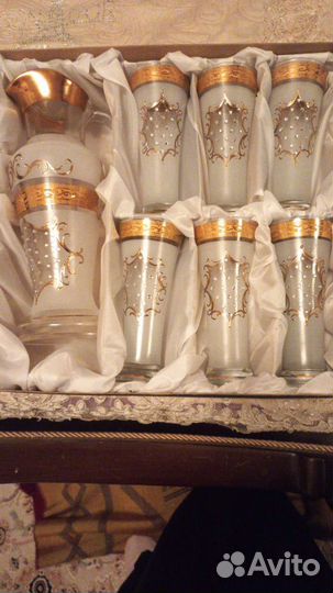 Графин с рюмками богемия