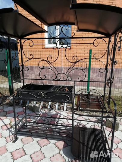 Мангал с крышей