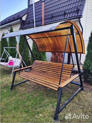 Качель уличная с крышей+подушки