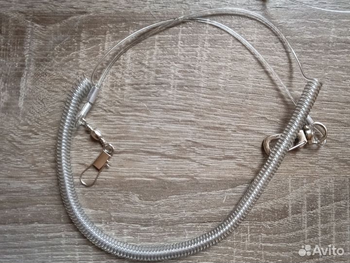 Шнур пружинный гибкий поводок 3м