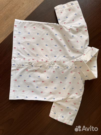 Детская рубашка для маличка размер 62-68