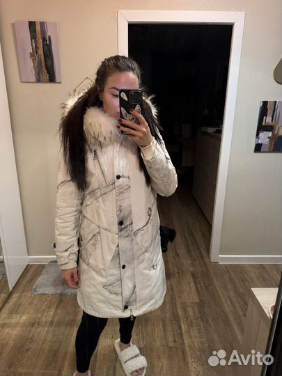 Парка зимняя с натуральным мехом