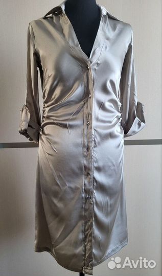 Платье халат натуральный шелк Италия