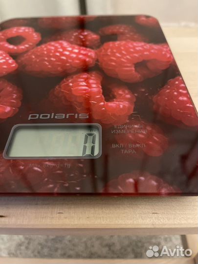 Весы кухонные красные polaris с новой батарейкой