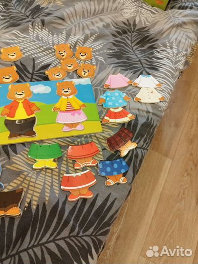 Деревянные игрушки-пазлы мишки