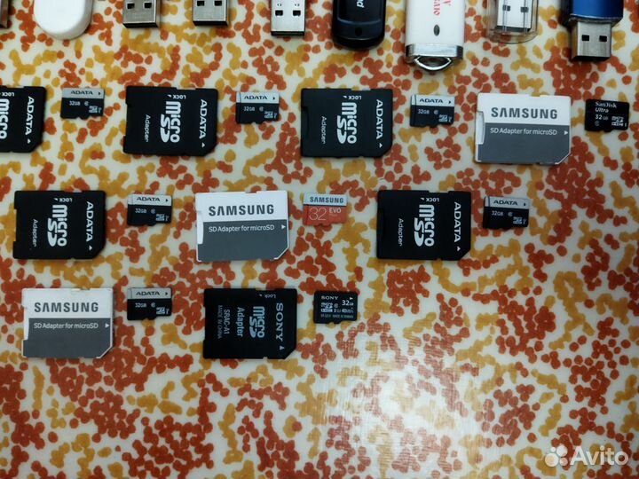 Карты памяти microsd 32 Gb с адаптерами