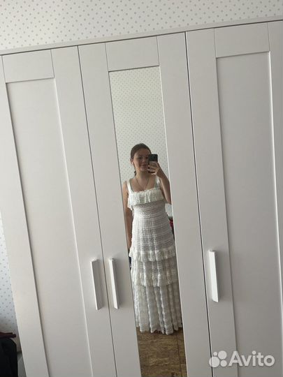 Кружевное платье белое 44/S Яна Недзвецкая