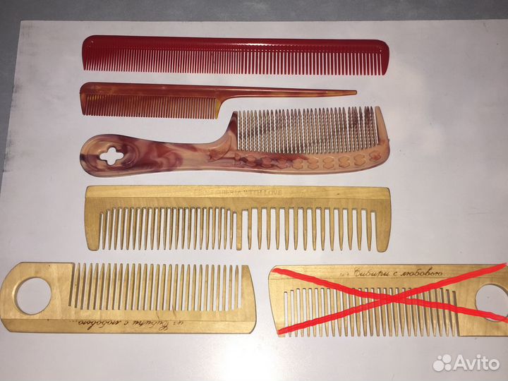 Расчёски дерево, пластик