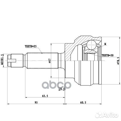Шрус наружный перед прав/лев Z87205R Zikmar