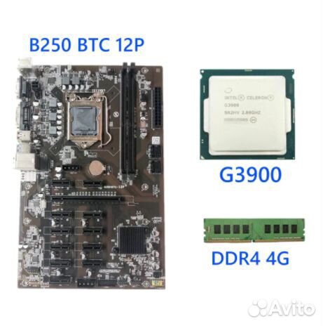 Материнская плата b250 btc-12p