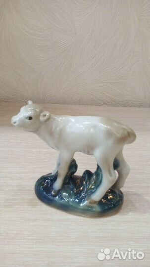 Статуэтка Теленок Фарфор СССР