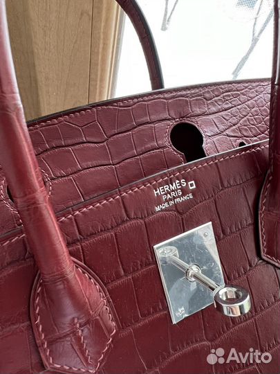 Сумка Hermes birkin croco 30 dark orange