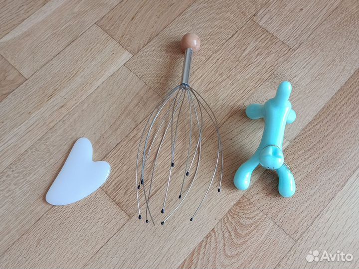 Массажёры пакетом скребок гуаша, мурашка, котенок