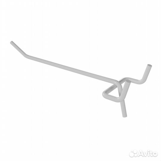 Крючок для перфорации одинарный 150мм, d4, белый