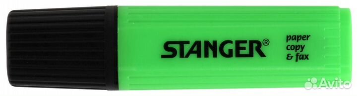 Текстмаркер Stanger зеленый, уп. 10 штук