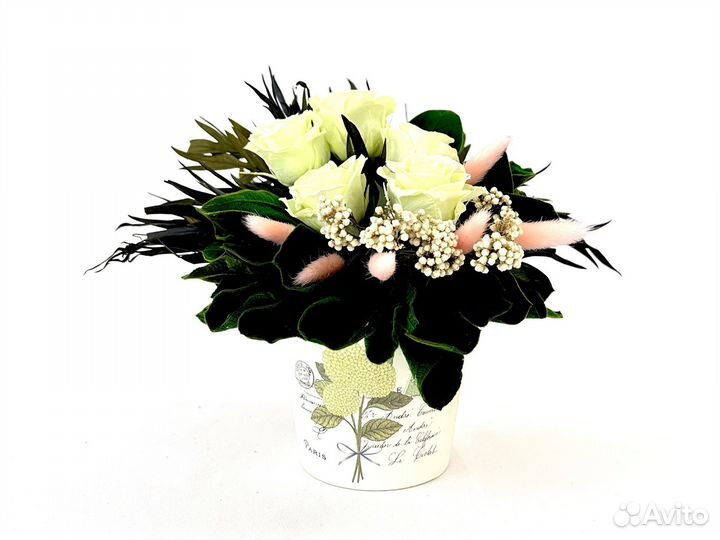 Композиция в керамическом кашпо