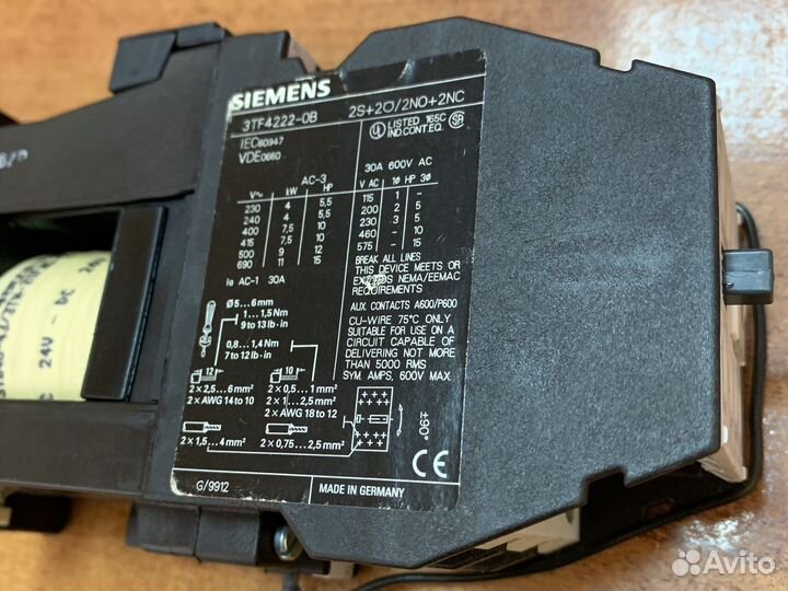 Контактор 3TF42 Siemens