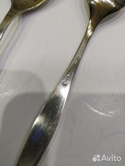 Чайные ложки СССР с с золотым покрытием