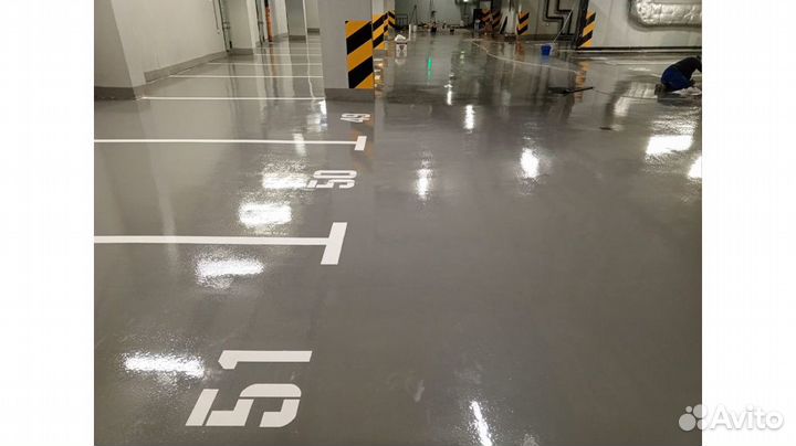 Ремонт бетонных полов в подземном паркинге
