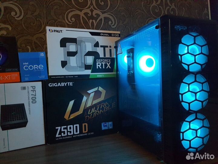 Мощный Игровой Пк Core i5 11600KF/Z590+RTX3060Ti