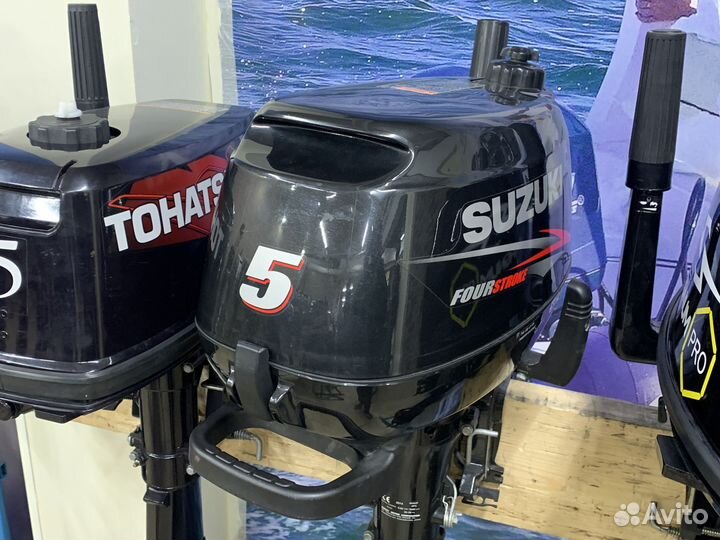 4-х тактный лодочный мотор suzuki DF5AS Б/У