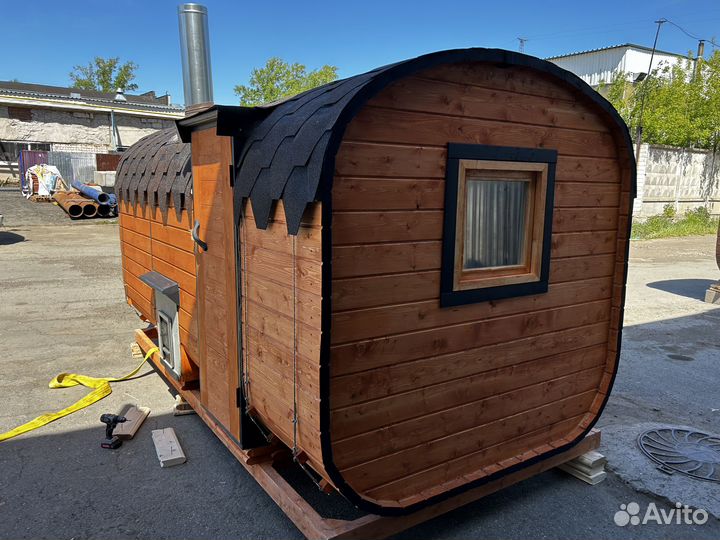 Баня бочка квадро