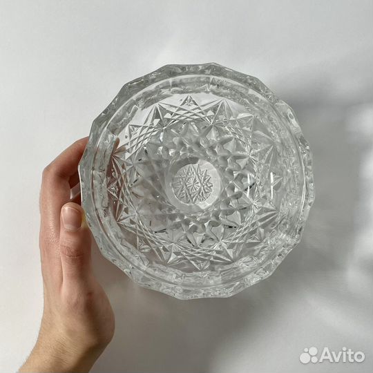 Хрустальный салатник СССР, винтаж