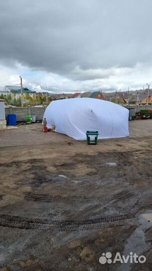 Бескаркасная палатка. Быстровозводимый ангар