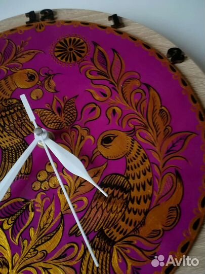 Часы настенные Птицы счастья, Цветы