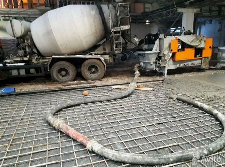 Бетон M100. Зaливкa. Дocтавка. от 3 куб