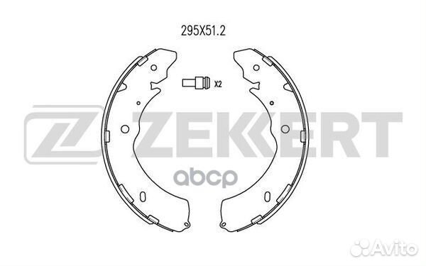 Колодки торм. бараб. задн. Mitsubishi L200 IV 05