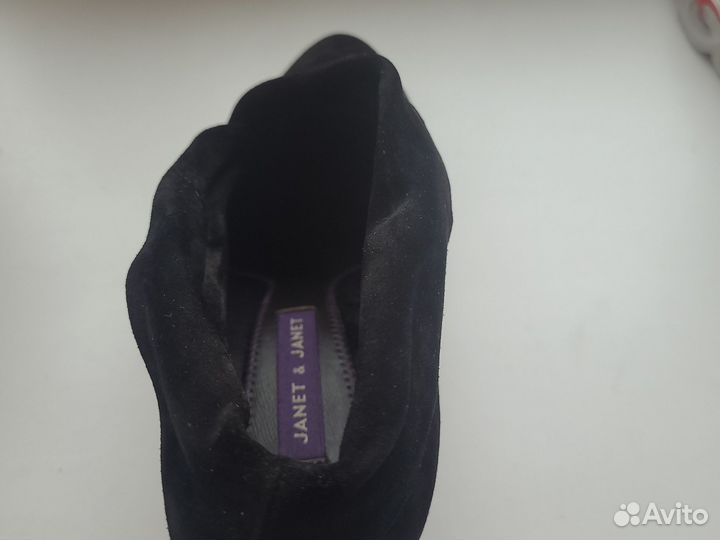 Новые Ботильоны, кожаная замша