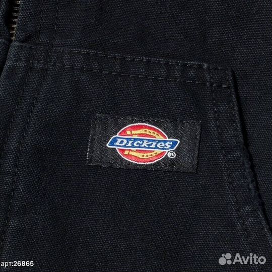 Куртка Dickies Duck Canvas черная с логотипом брен