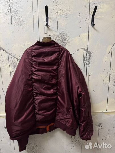 Бомбер Vetements rare Burgundy Logo Оригинал