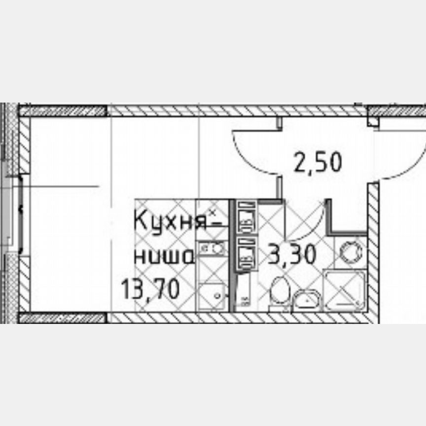 Квартира-студия, 19 м², 7/13 эт.