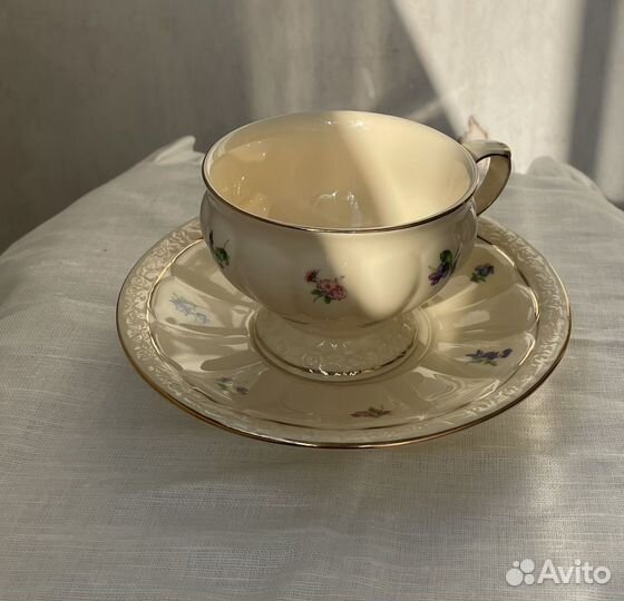 Чайная пара фарфор новая