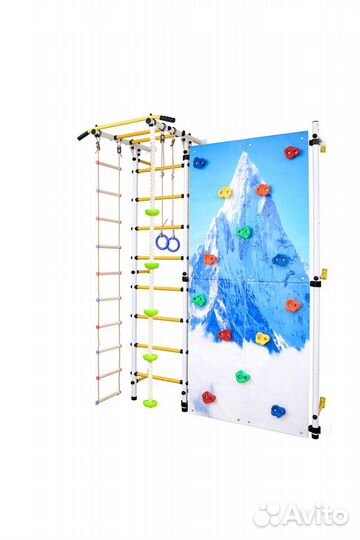 Детская шведская стенка с скалодромом