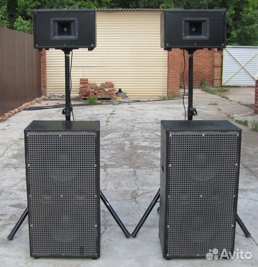 Колонки KF-Pro 2100W 4шт Рупоры Сабы 12