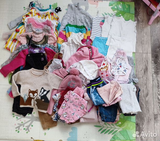 Вещи пакетом для девочки 62-86