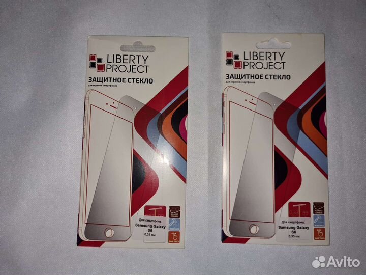 Samsung Galaxy S6 Коробка, 2 чехла, 2 защит.стек