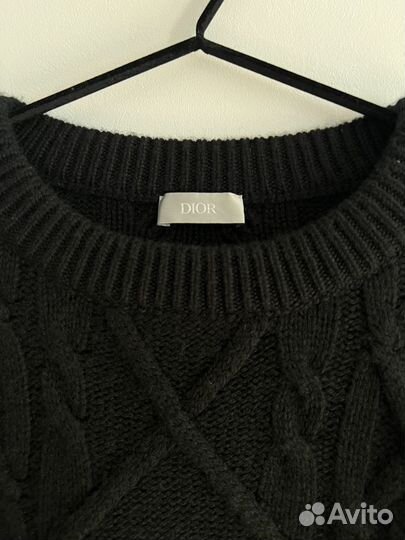 Свитер Dior Cable knit cashmere sweater CD Design