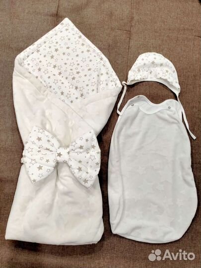 Конверт на выписку с коконом и шапочкой