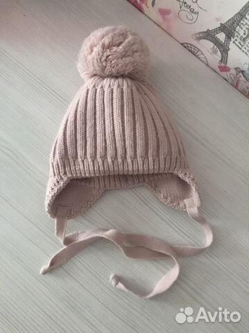 Шапочка для новорожденного теплая