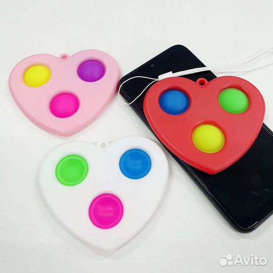 Симпл димпл Игрушка-антистресс сердце (тройное)
