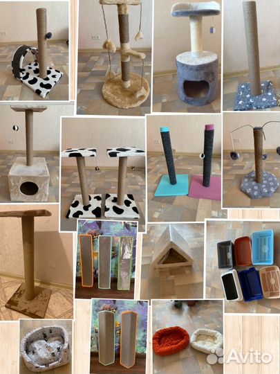 Когтеточки,домики,лежанки/новые