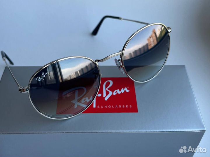 Очки Ray Ban Round Metal 3447 серые