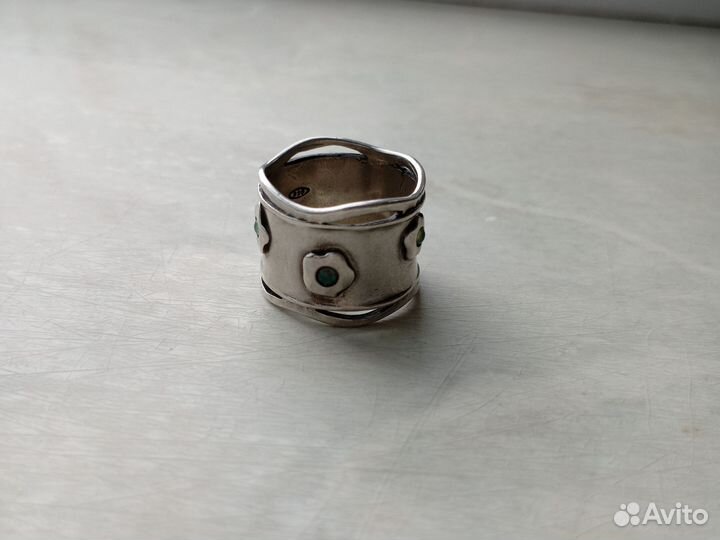 Кольцо серебряное с опалом